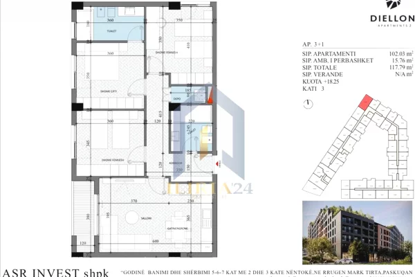 Shtepi ne shitje 3+1 ne Tirane - 111,900 Euro