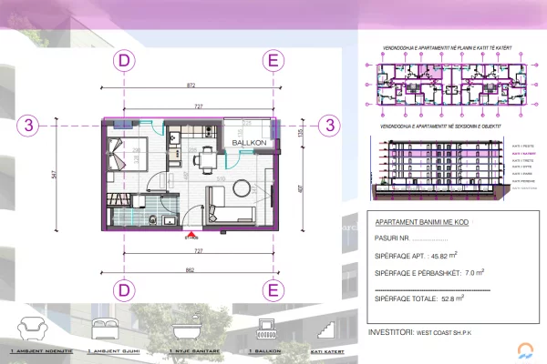 Shtepi ne shitje 1+1 ne Durres - 63,360 Euro