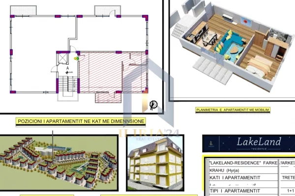 Shtepi ne shitje Apartament ne Tirane, 1+1, Mobilimi Bosh, pa mobiluar, Pagesa 125,000  Euro.