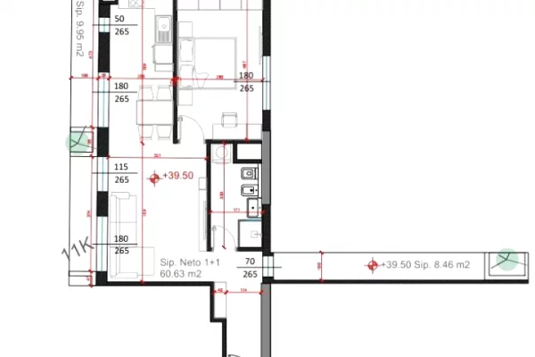 House for Sale 1+1 in Tirana - 127,000 Euro