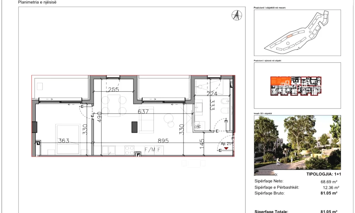 Shtepi ne shitje Apartament ne Tirane, 1+1, Mobilimi Bosh, pa mobiluar, Pagesa 162,100  Euro.