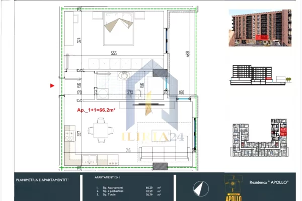 Shtepi ne shitje 1+1 ne Tirane - 88,300 Euro