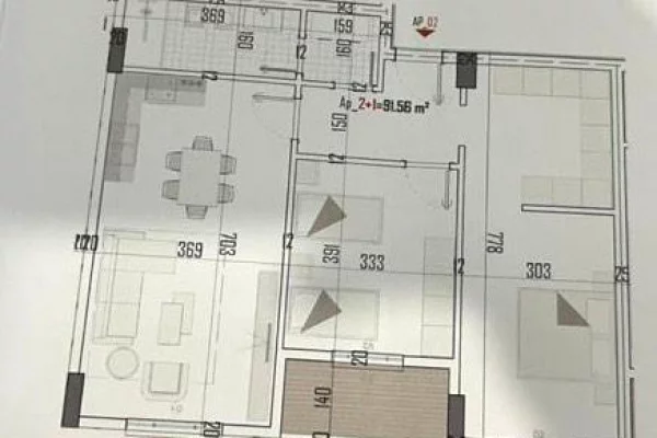 Shtepi ne shitje Apartament ne Tirane, 2+1, Mobilimi Bosh, pa mobiluar, Pagesa 86,400  Euro.