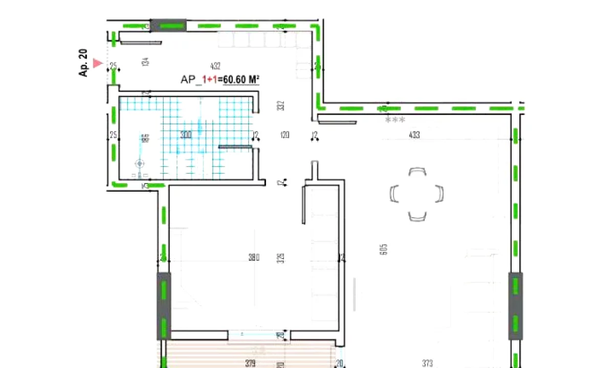 Apartment for sale in Tirana 1+1, Emty