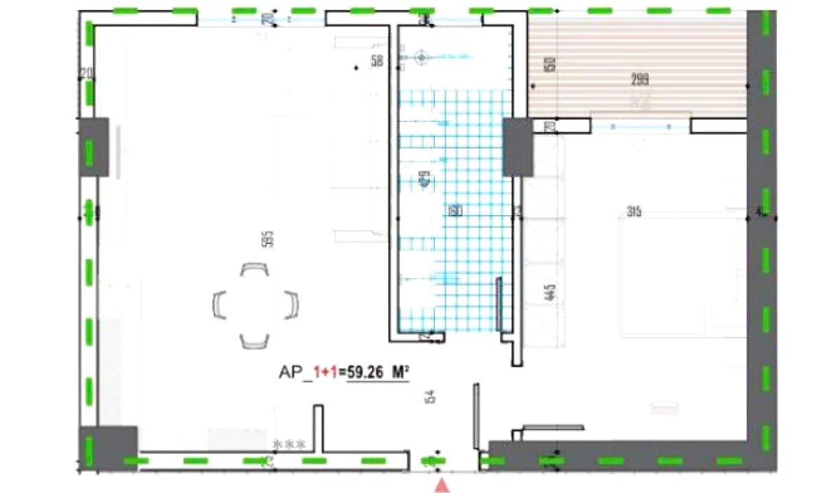Shtepi ne shitje Apartament ne Tirane, 1+1, Mobilimi Bosh, pa mobiluar, Pagesa 55,824  Euro.