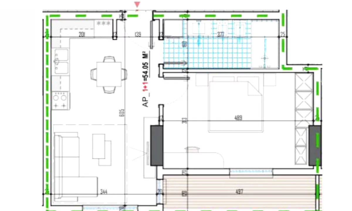 Apartment for sale in Tirana 1+1, Emty