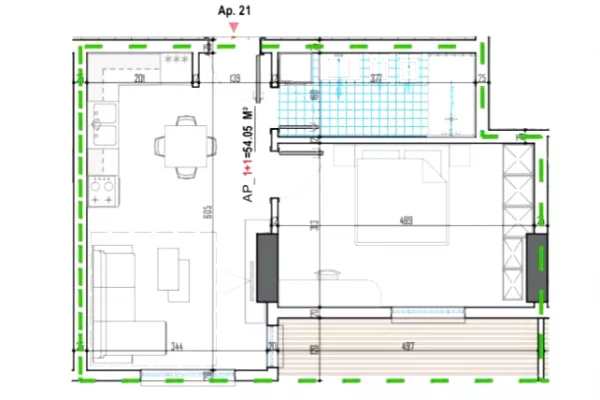 House for Sale 1+1 in Tirana - 50,912 Euro
