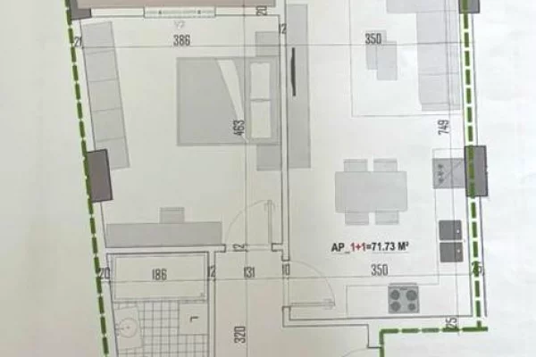 Appartamento in vendita a Tirana 1+1, Vuoto