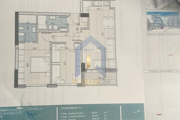 Univers City apartament 2+1 per shitje