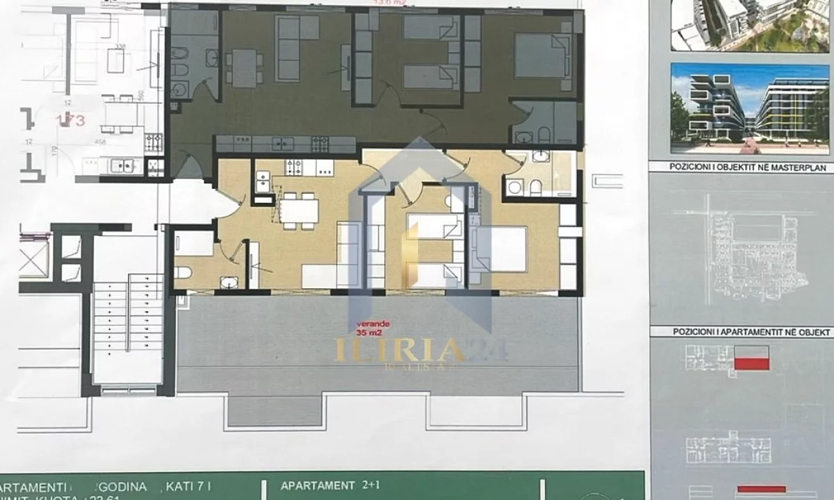 Apartment for sale in Tirana 2+1, Emty