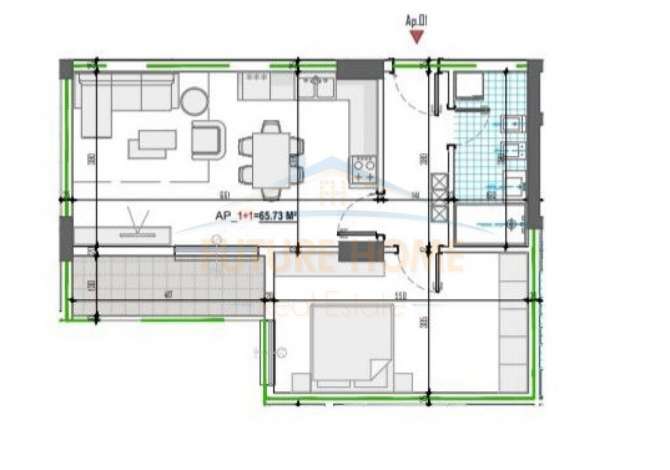 Shtepi ne shitje 1+1 ne Tirane - 72,280 Euro