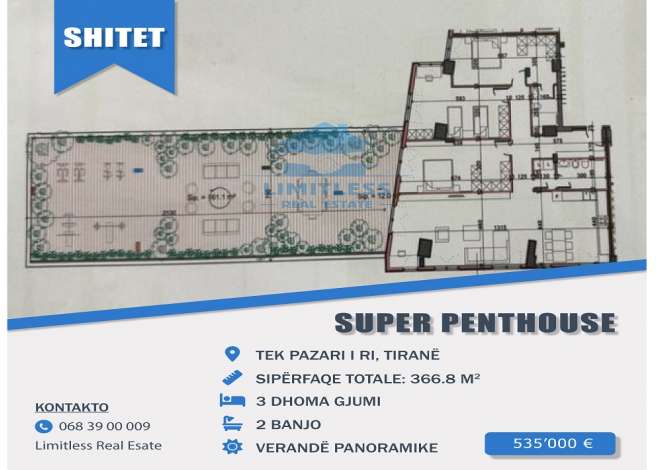 Shtepi ne shitje 3+1 ne Tirane - 535,000 Euro