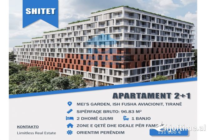 Shtepi ne shitje 2+1 ne Tirane - 131,000 Euro