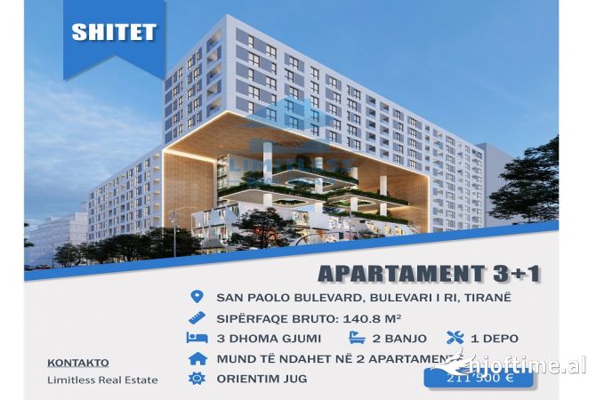Shtepi ne shitje 3+1 ne Tirane - 211,500 Euro