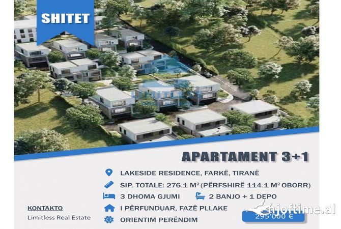 Shtepi ne shitje 3+1 ne Tirane - 295,000 Euro