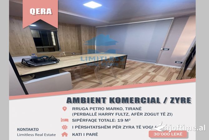Ambient biznesi me qera 1+1 ne Tirane - 30,000 Leke