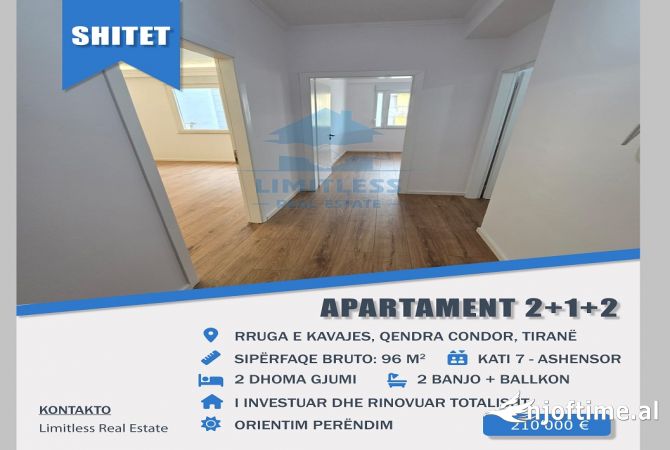 Shtepi ne shitje 2+1 ne Tirane - 210,000 Euro