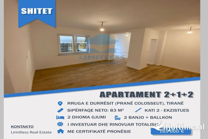 Shtepi ne shitje 2+1 ne Tirane - 185,000 Euro