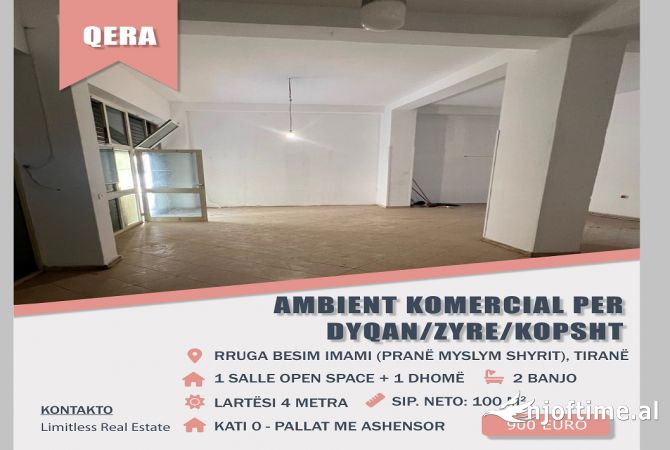 Ambient biznesi me qera 1+1 ne Tirane - 900 Euro