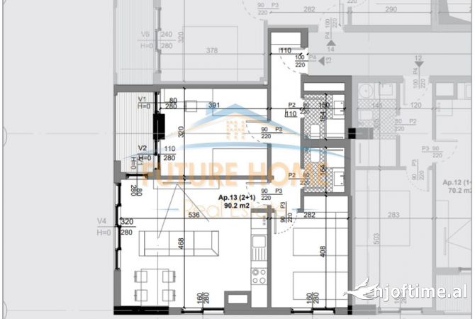 Shtepi ne shitje 2+1 ne Tirane - 90,500 Euro