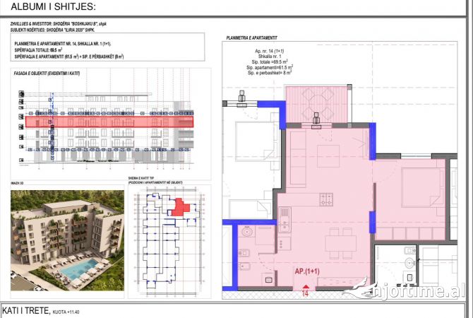 Shtepi ne shitje 1+1 ne Durres - 69,500 Euro