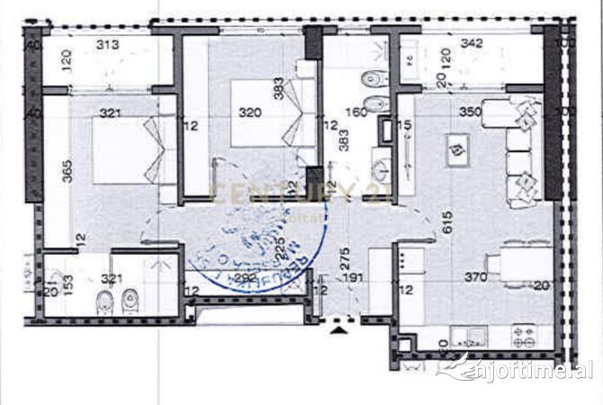 Shtepi ne shitje Apartament ne Tirane, 2+1, Mobilimi Bosh, pa mobiluar, Pagesa 170,300  Euro.