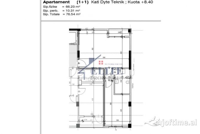 Shtepi ne shitje Apartament ne Tirane, 1+1, Mobilimi Bosh, pa mobiluar, Pagesa 170,000  Euro.