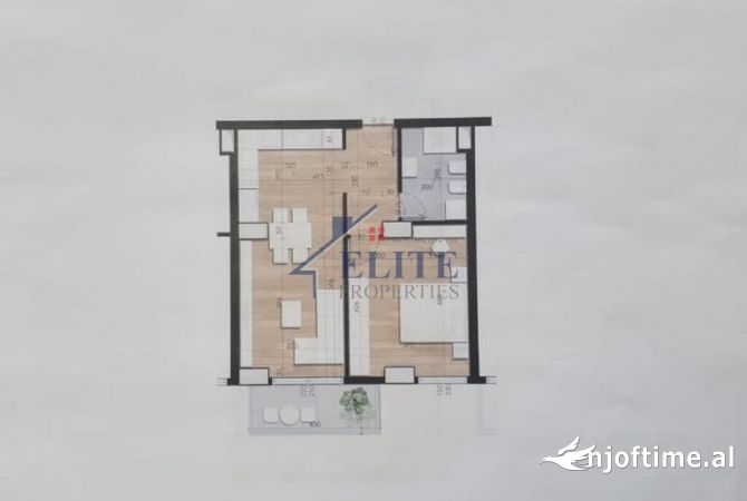 Shtepi ne shitje Apartament ne Tirane, 1+1, Mobilimi Bosh, pa mobiluar, Pagesa 102,078  Euro.