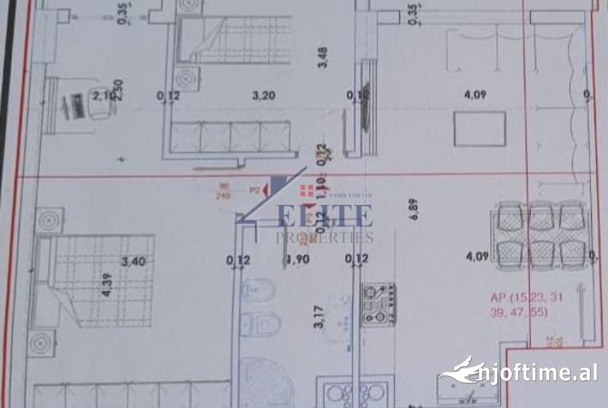 Shtepi ne shitje Apartament ne Tirane, 2+1, Mobilimi Bosh, pa mobiluar, Pagesa 117,060  Euro.