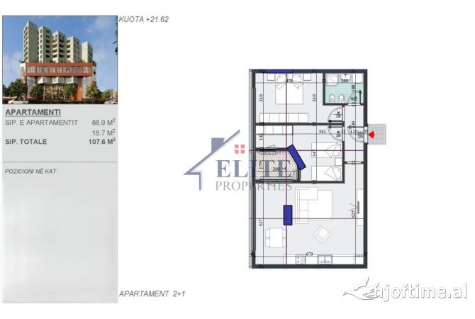 Shtepi ne shitje 2+1 ne Tirane - 172,160 Euro