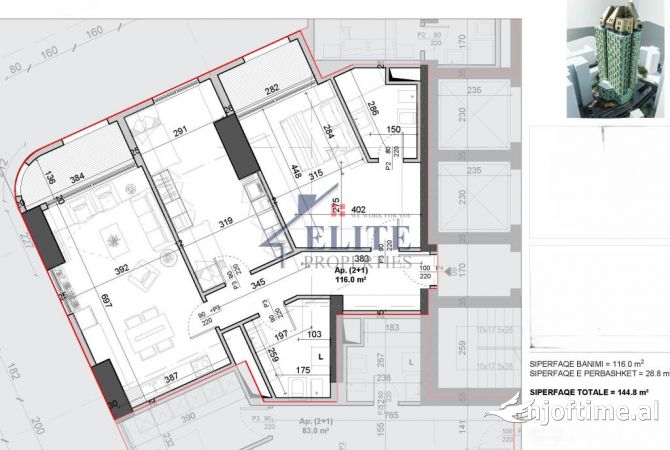 Shtepi ne shitje 2+1 ne Tirane - 477,840 Euro