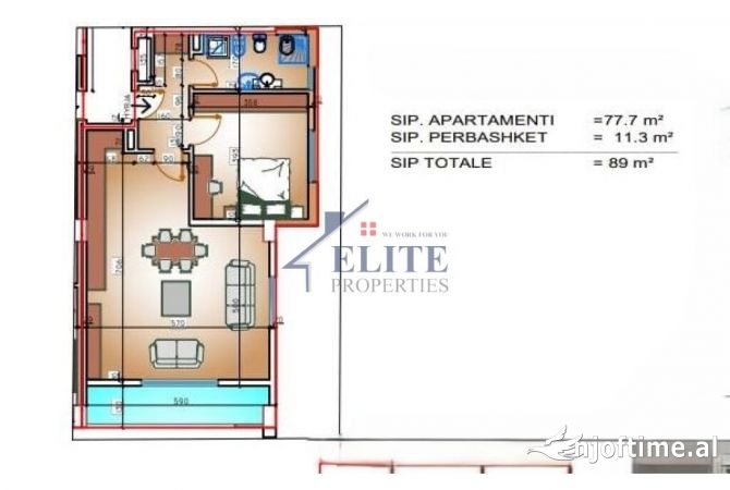 Shtepi ne shitje 1+1 ne Tirane - 80,100 Euro