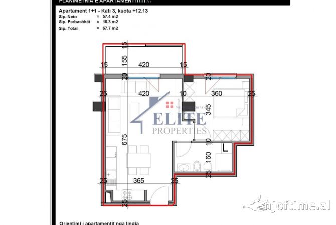 Shtepi ne shitje 1+1 ne Tirane - 101,550 Euro
