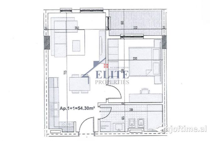 Shtepi ne shitje 1+1 ne Tirane - 62,720 Euro
