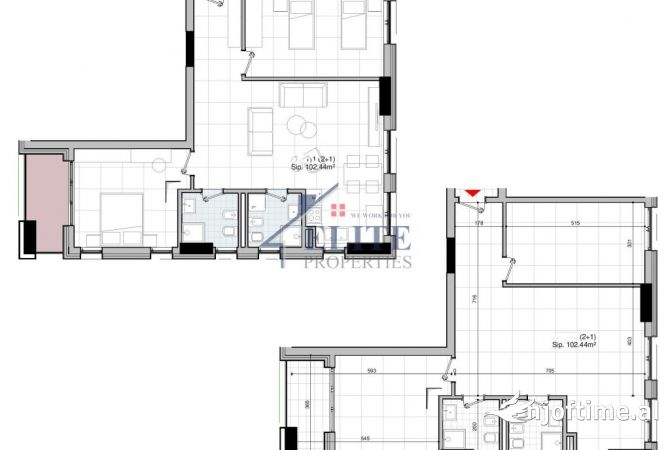 Shtepi ne shitje Apartament ne Tirane, 2+1, Mobilimi Bosh, pa mobiluar, Pagesa 304,200  Euro.