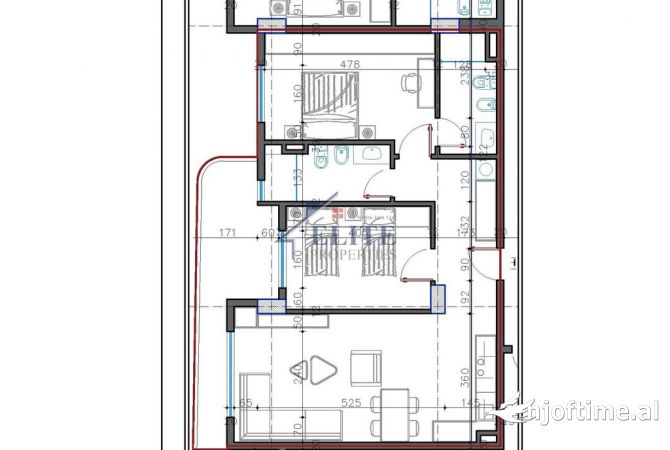 Shtepi ne shitje Apartament ne Tirane, 2+1, Mobilimi Bosh, pa mobiluar, Pagesa 93,075  Euro.
