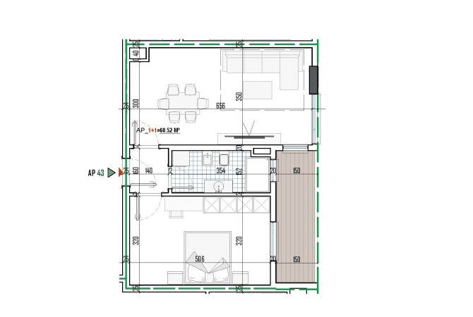Shtepi ne shitje Apartament ne Tirane, 1+1, Mobilimi Pjeserisht e mobiluar, Pagesa 83,201  Euro.