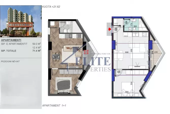 Shtepi ne shitje 1+1 ne Tirane - 117,810 Euro