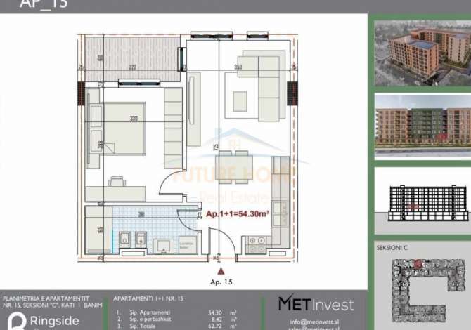 Shtepi ne shitje 1+1 ne Tirane - 58,900 Euro