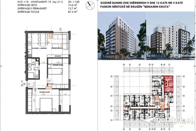 Shtepi ne shitje 2+1 ne Tirane - 110,000 Euro