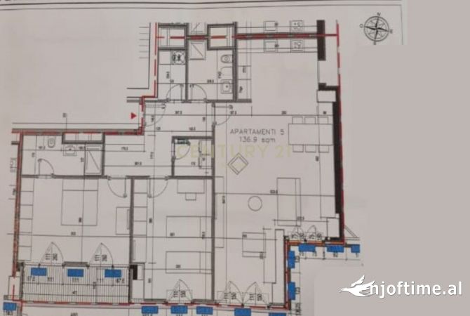 Shtepi ne shitje Apartament ne Tirane, 2+1, Mobilimi Bosh, pa mobiluar, Pagesa 700,000  Euro.