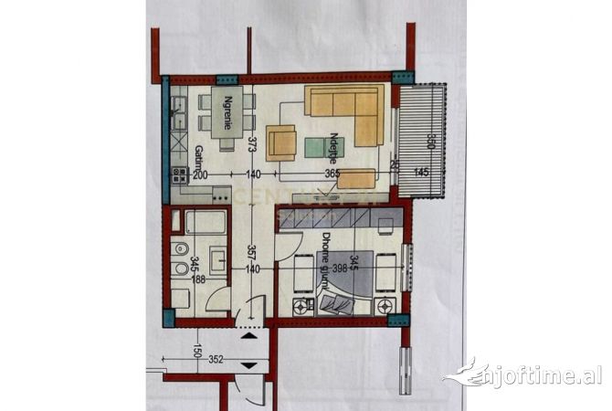 Shtepi ne shitje Apartament ne Tirane, 1+1, Mobilimi Pjeserisht e mobiluar, Pagesa 122,000  Euro.