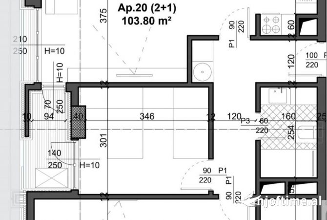 Shtepi ne shitje 2+1 ne Tirane - 155,000 Euro