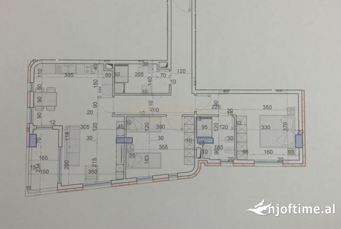 Shtepi ne shitje Apartament ne Tirane, 2+1, Mobilimi Bosh, pa mobiluar, Pagesa 158,000  Euro.