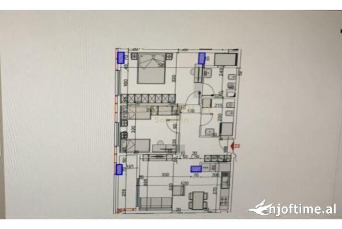 Shtepi ne shitje Apartament ne Tirane, 2+1, Mobilimi Bosh, pa mobiluar, Pagesa 152,000  Euro.