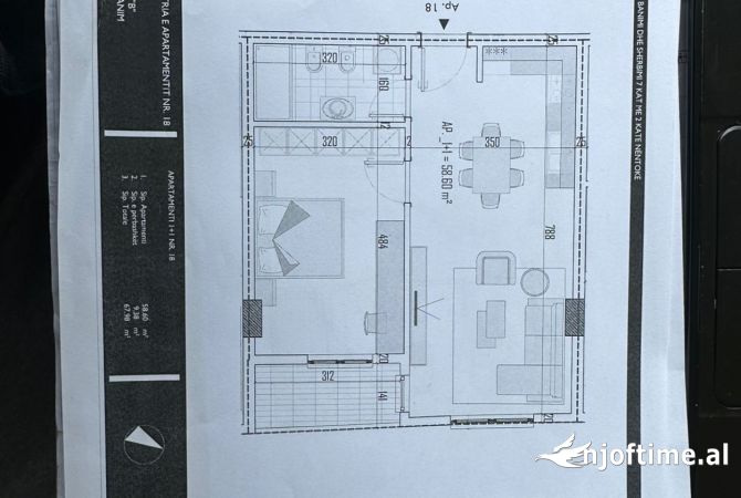 Shtepi ne shitje 1+1 ne Tirane - 59,000 Euro