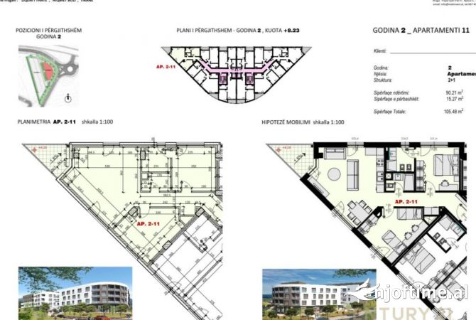 Shtepi ne shitje 2+1 ne Tirane - 215,000 Euro