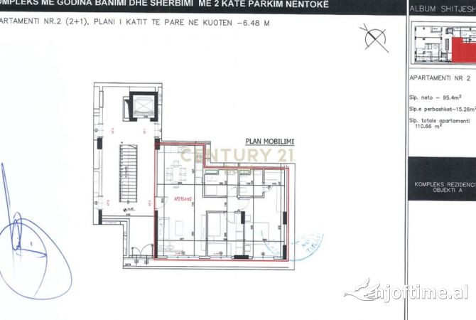 Shtepi ne shitje Apartament ne Tirane, 2+1, Mobilimi Bosh, pa mobiluar, Pagesa 156,000  Euro.