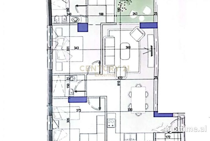 Shtepi ne shitje Apartament ne Tirane, 2+1, Mobilimi Bosh, pa mobiluar, Pagesa 260,000  Euro.