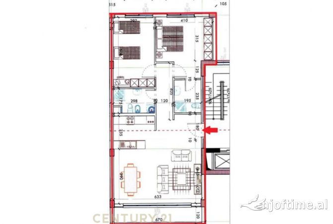 Shtepi me qera Apartament ne Tirane, 2+1, Mobilimi E mobiluar, Pagesa 1,550  Euro.